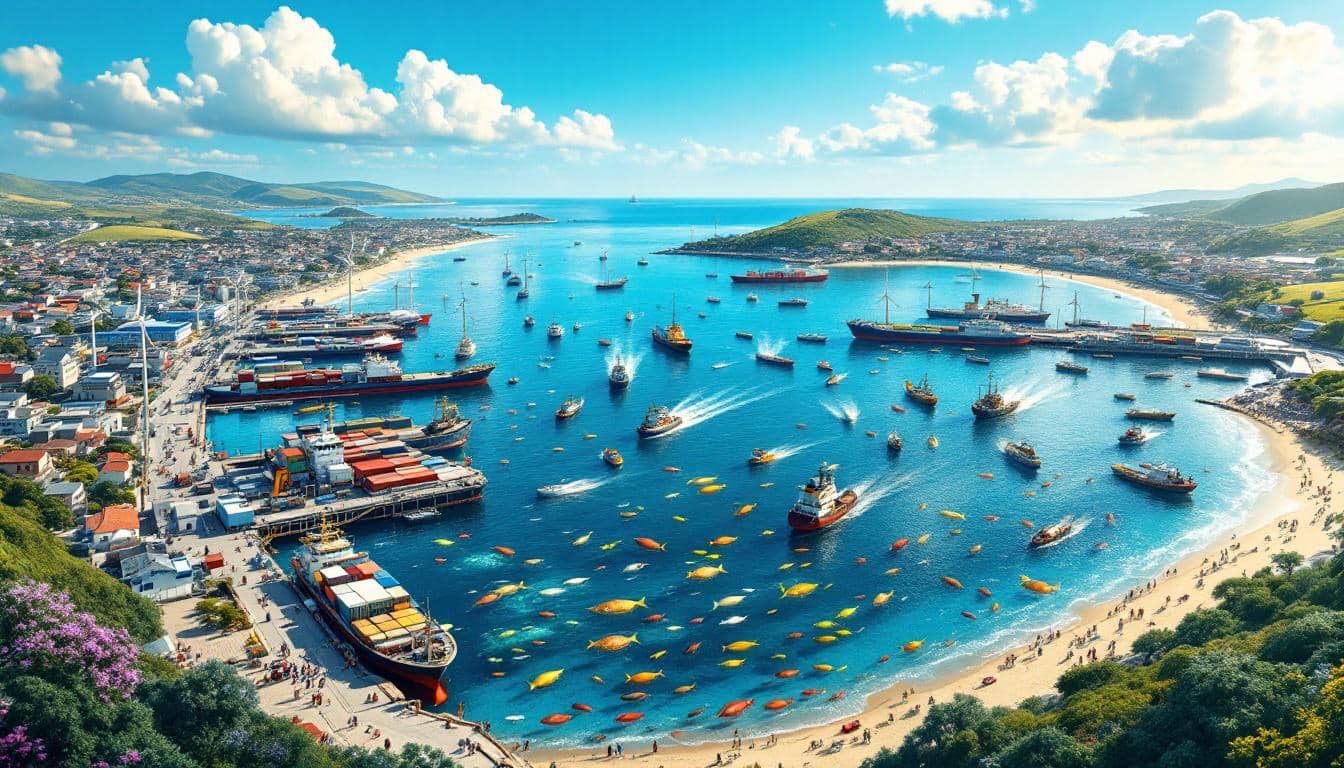 discover the dynamics of a booming blue economy and the challenges related to growing conflicts. analyze the necessary mitigation strategies to promote sustainable and harmonious development of marine resources.