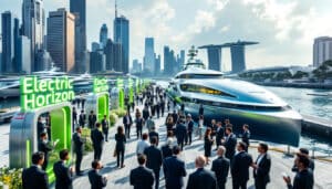 découvrez l'inauguration de la première station de recharge pour navires électriques à singapour, une initiative révolutionnaire de yinson greentech et wilhelmsen ships service, visant à promouvoir la durabilité maritime et réduire l'empreinte carbone dans le secteur naval.