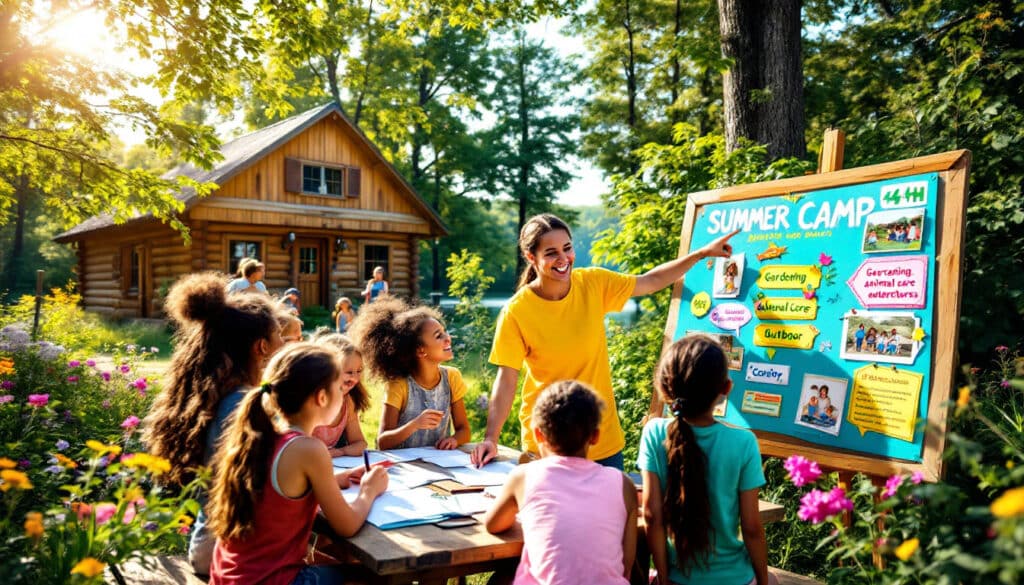 inscrivez-vous dès maintenant aux camps d'été 4-h ! profitez d'une expérience enrichissante mêlant apprentissage, découverte et camaraderie. ne manquez pas cette occasion unique de rejoindre une aventure estivale inoubliable !